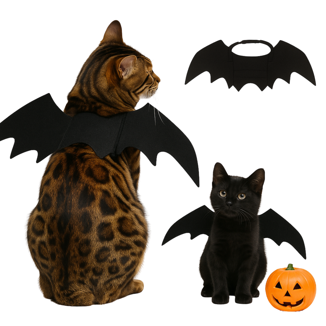 Alas de Murciélago para Gatos – Disfraz de Halloween