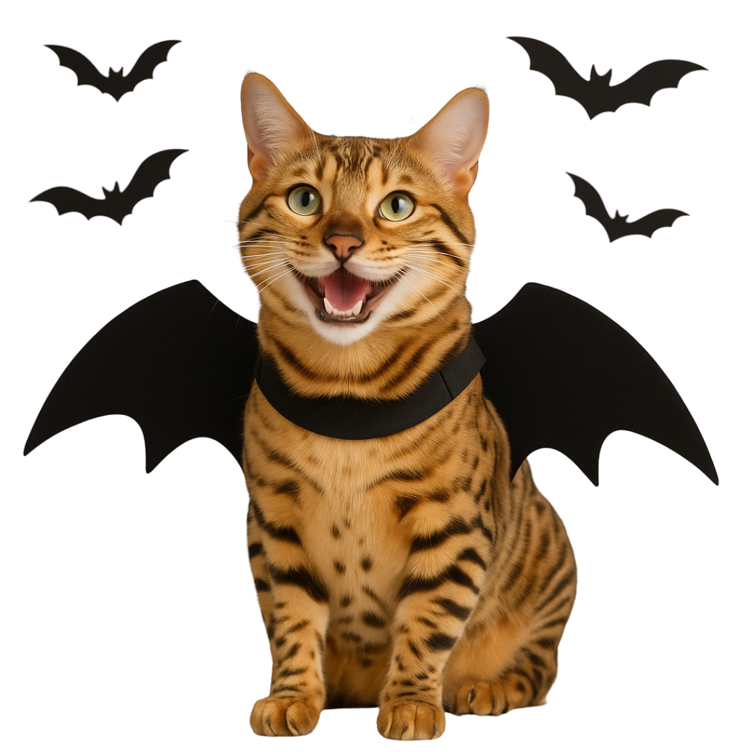 Alas de Murciélago para Gatos – Disfraz de Halloween