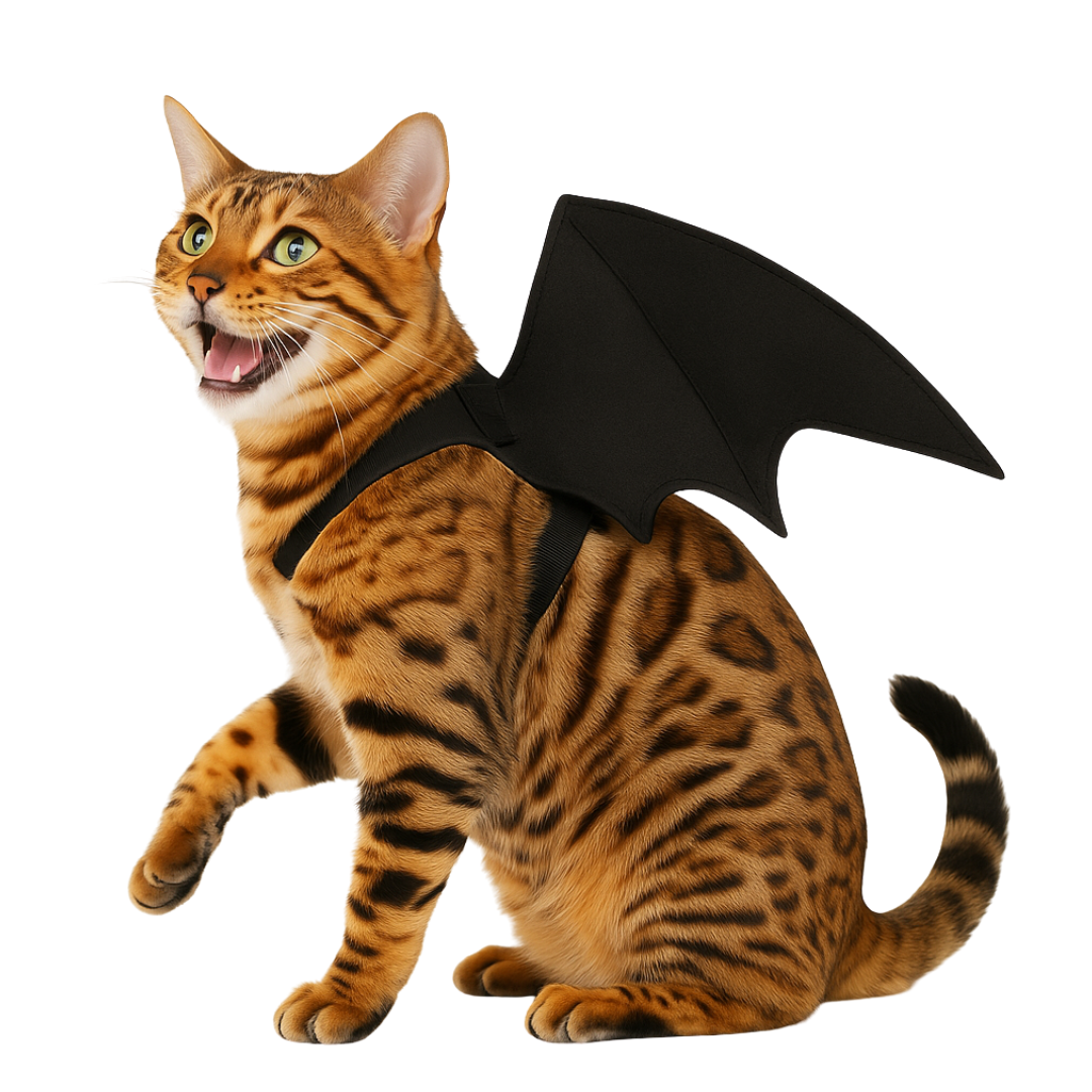 Alas de Murciélago para Gatos – Disfraz de Halloween