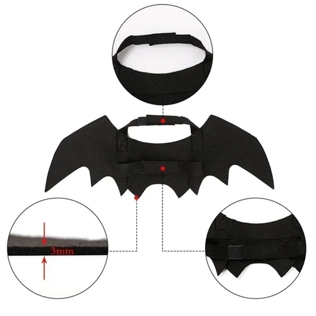Alas de Murciélago para Gatos – Disfraz de Halloween